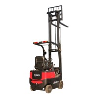 Machine price compact reach four drive wheel car electric forklift 1 ton